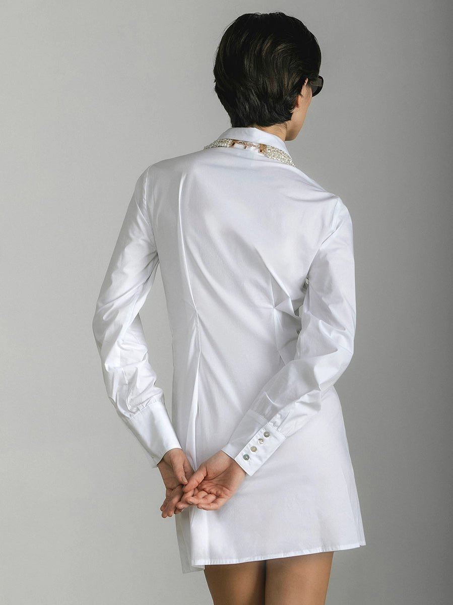 Lucrezia White Shirt Dress - Sono Chic