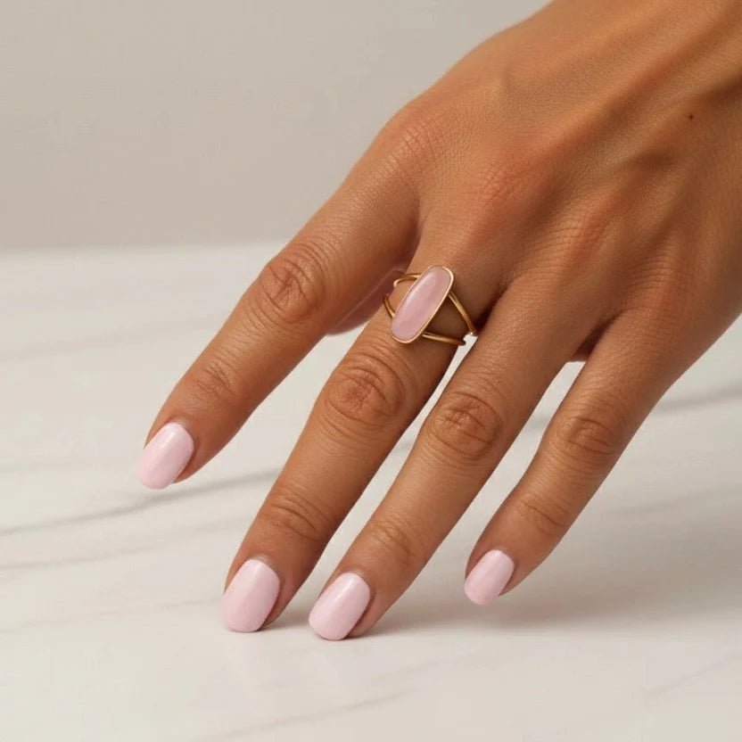 18K Gold-Plated Oval Ring - Sono Chic