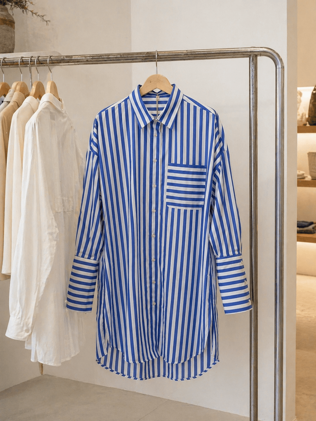Isabella Striped Shirt Dress - Sono Chic