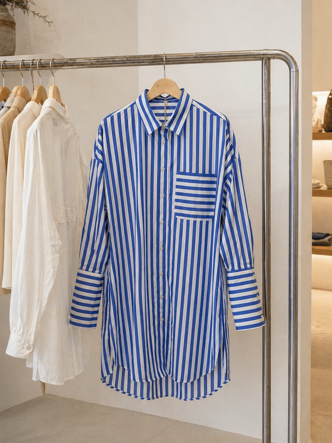 Isabella Striped Shirt Dress - Sono Chic