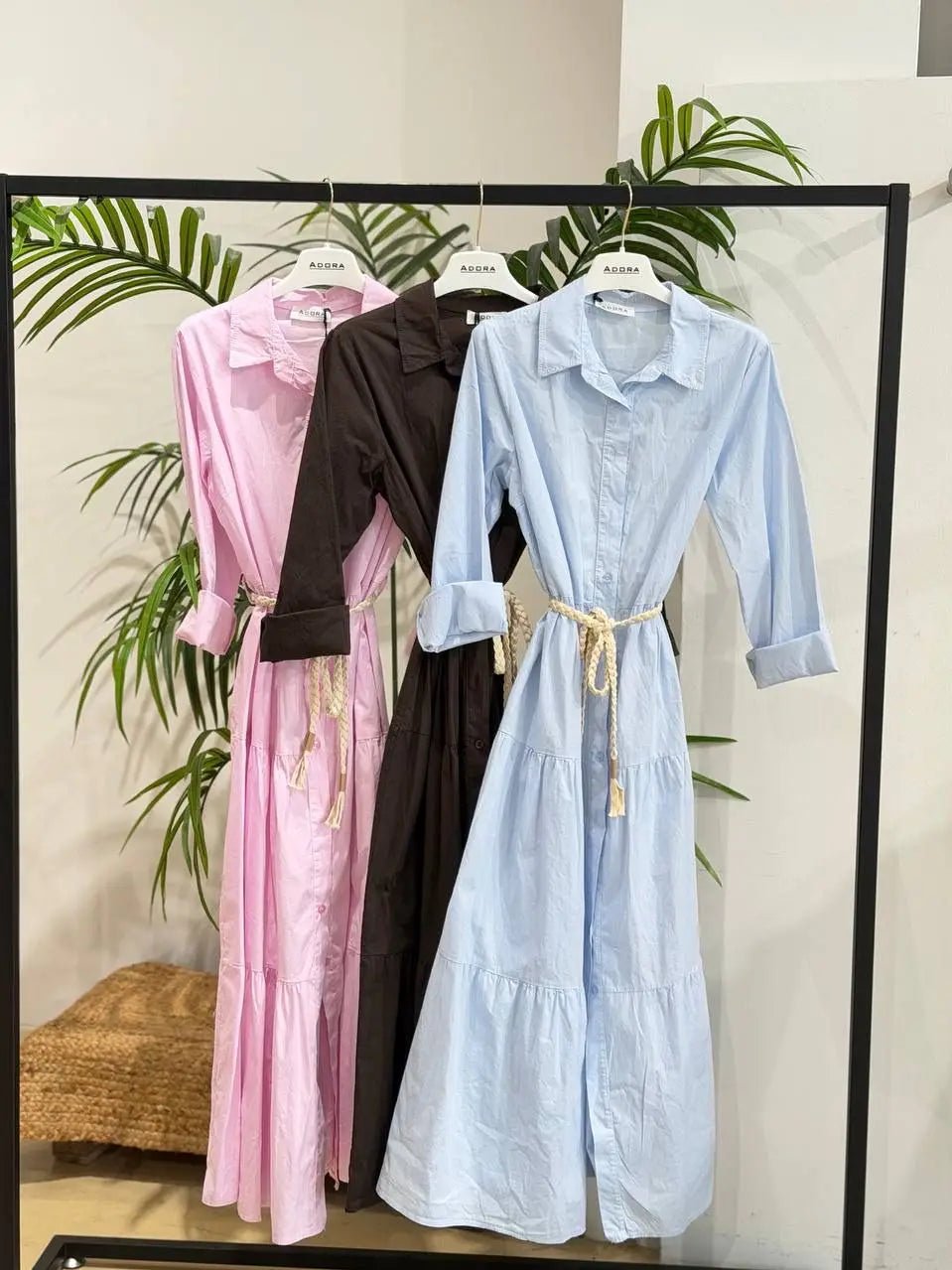 Tiered Maxi Shirt Dress - Sono Chic
