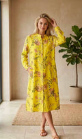 Linen Printed Dress - Sono Chic