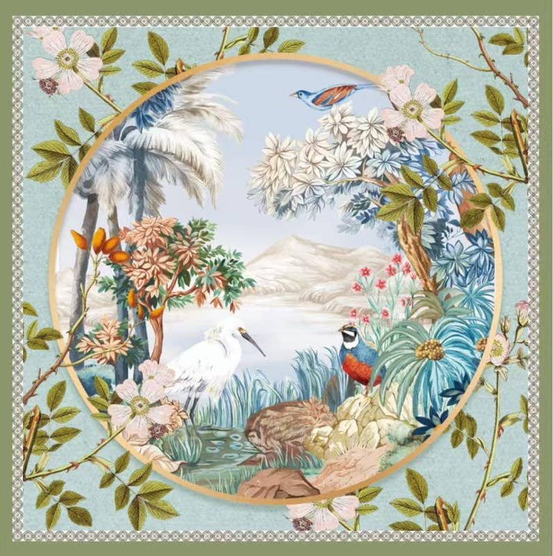 Italian Silk - Cotton Foulard Scarf - Sono Chic