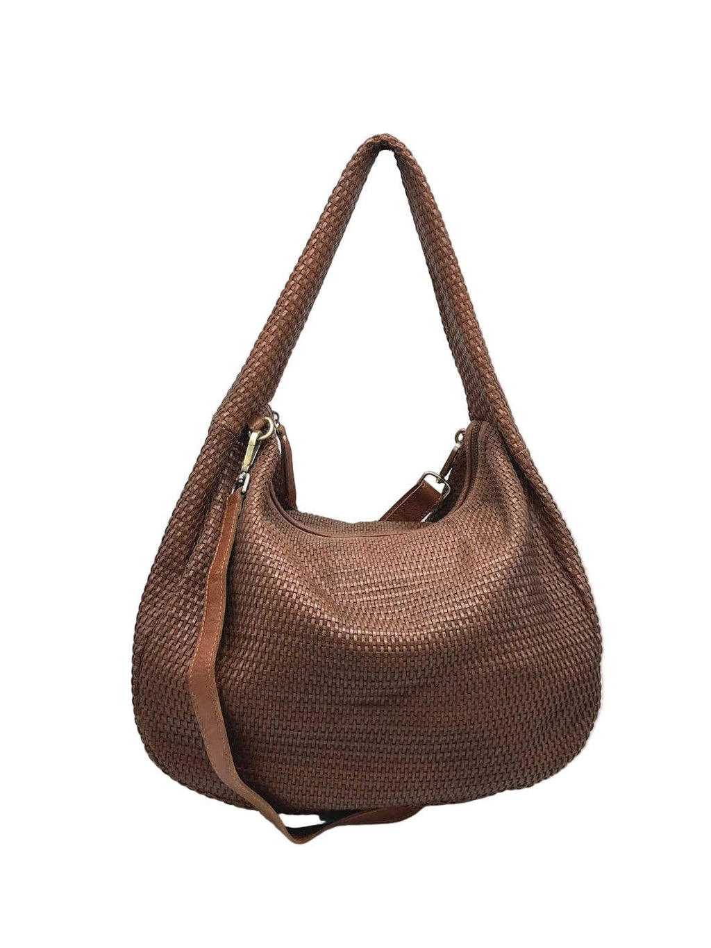 Woven Leather Hobo Bag - Sono Chic