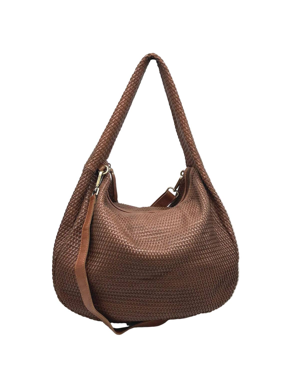 Woven Leather Hobo Bag - Sono Chic