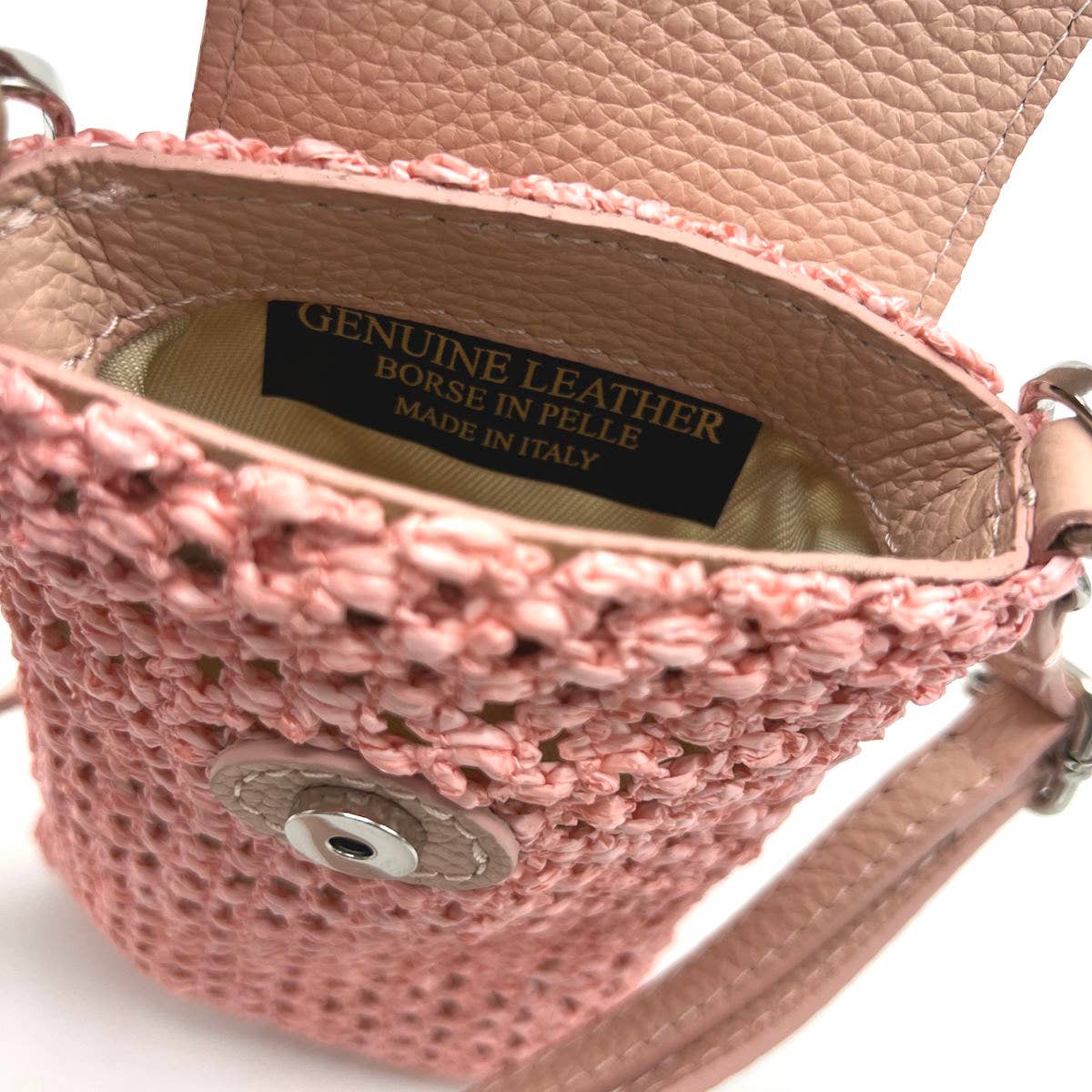 Leather & Straw Phone Bag - Sono Chic