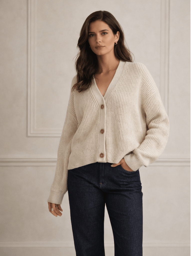 Cropped Cotton Cardigan - Sono Chic