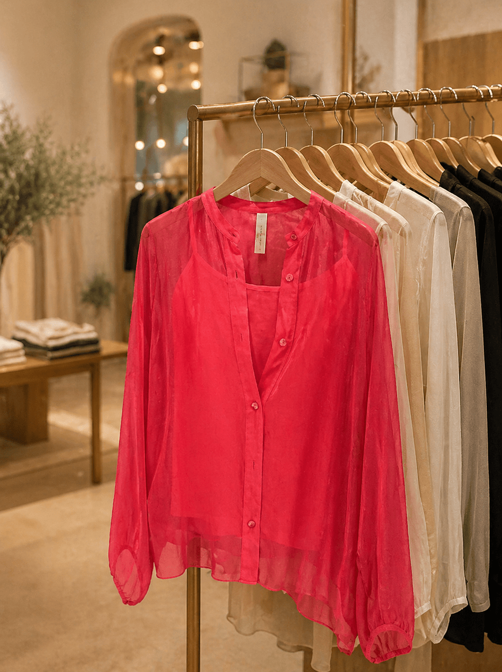 Camicia Rosso - Fragola - Sono Chic