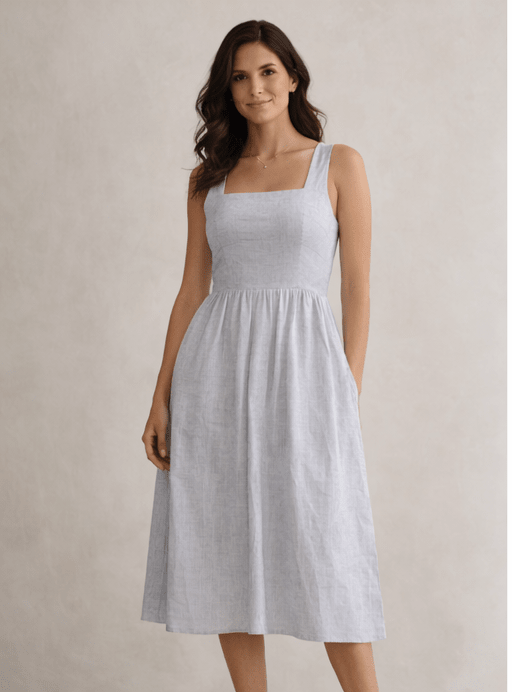 Linen Midi Dress - Sono Chic