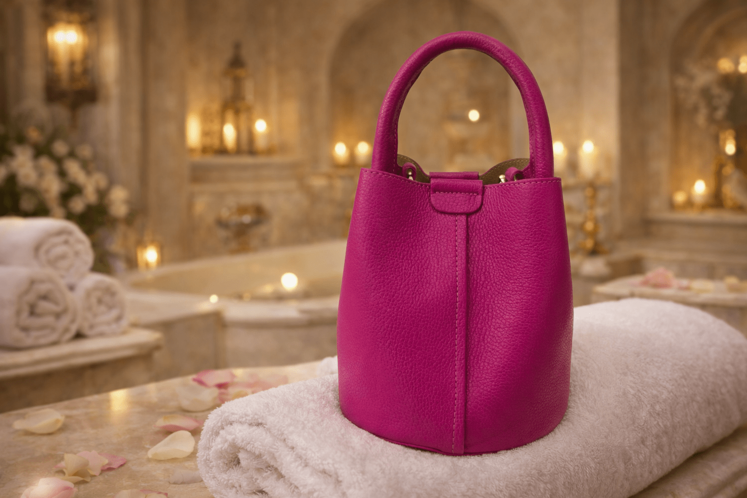 Leather Bucket Bag - Sono Chic