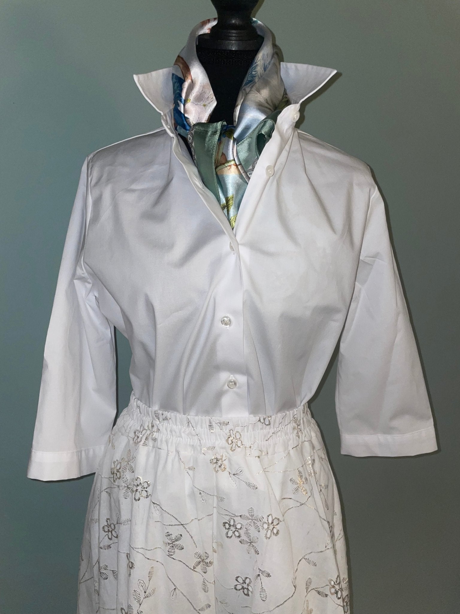 3/4 Sleeve Button - Down Shirt - Sono Chic