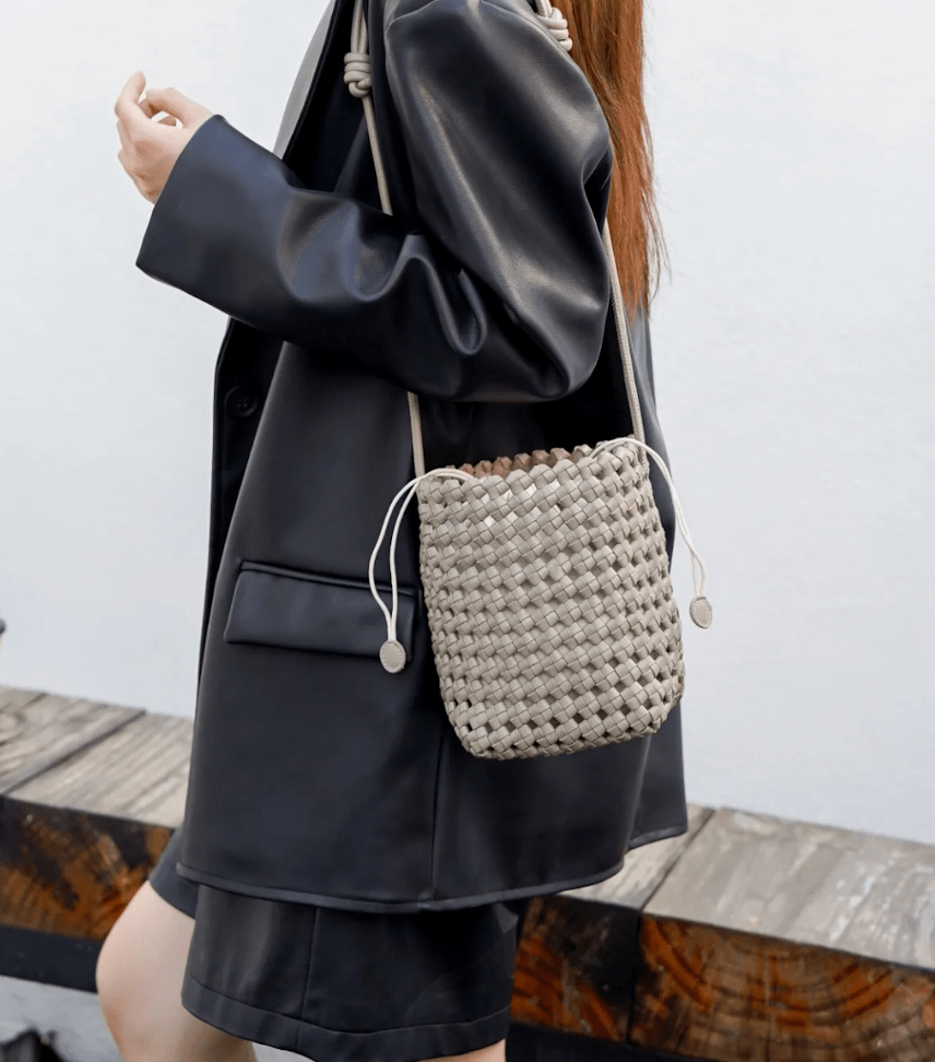 Woven Bucket Bag - Sono Chic