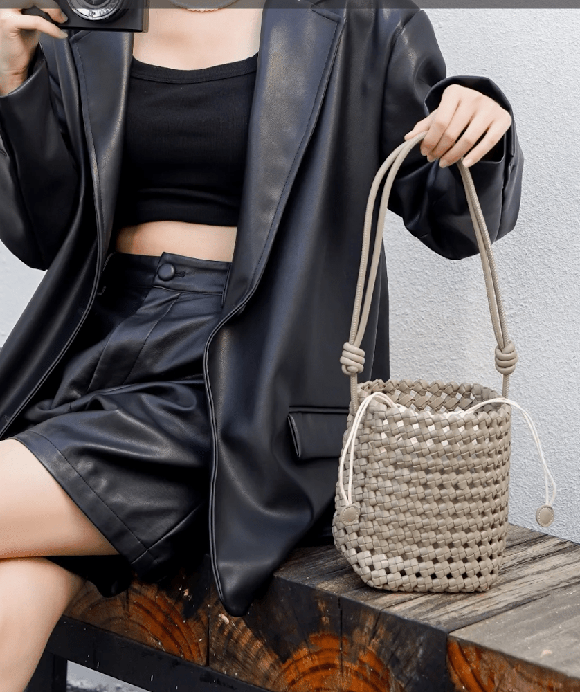Woven Bucket Bag - Sono Chic