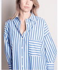 Isabella Striped Shirt Dress - Sono Chic