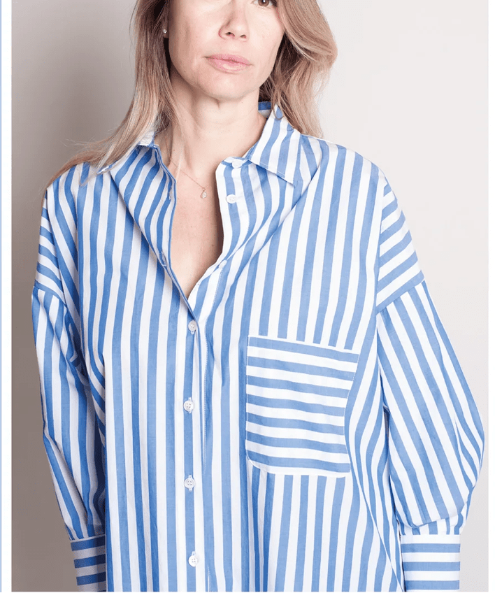 Isabella Striped Shirt Dress - Sono Chic