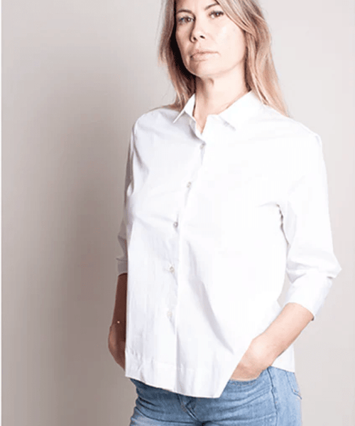 3/4 Sleeve Button - Down Shirt - Sono Chic