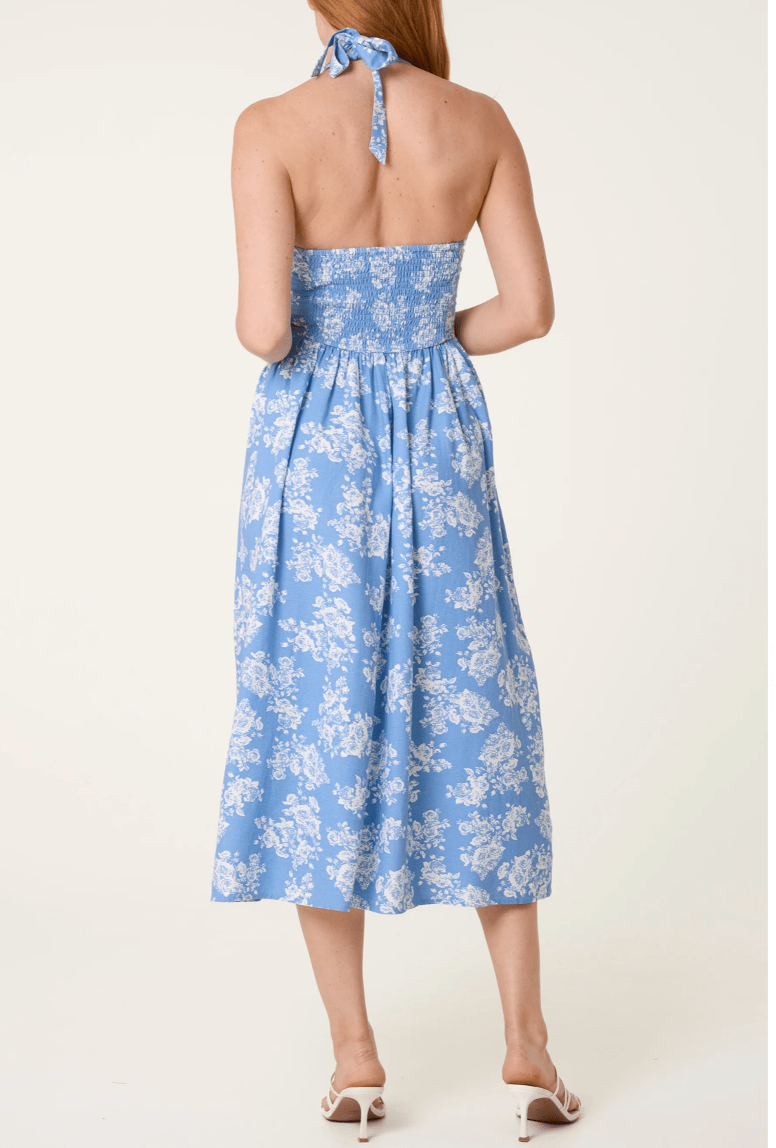 Floral Halterneck Midi Dress - Sono Chic