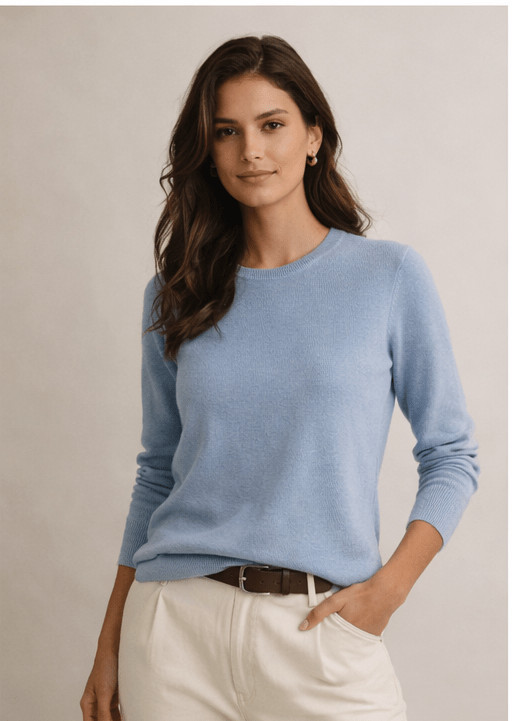 Cashmere Crewneck Sweater - Sono Chic