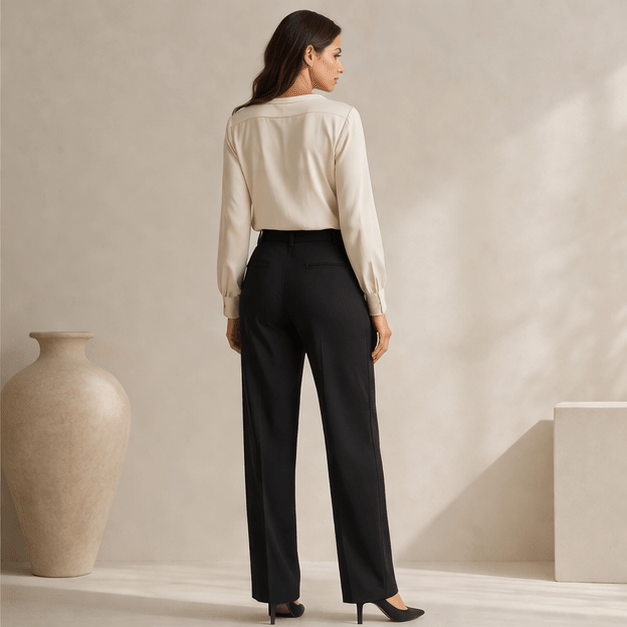 Italian Wool Straight Leg Pants - Sono Chic