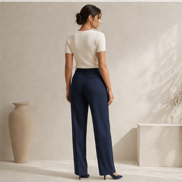 Italian Wool Straight Leg Pants - Sono Chic