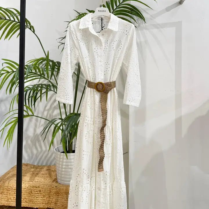 Long Sangallo Dress - Sono Chic