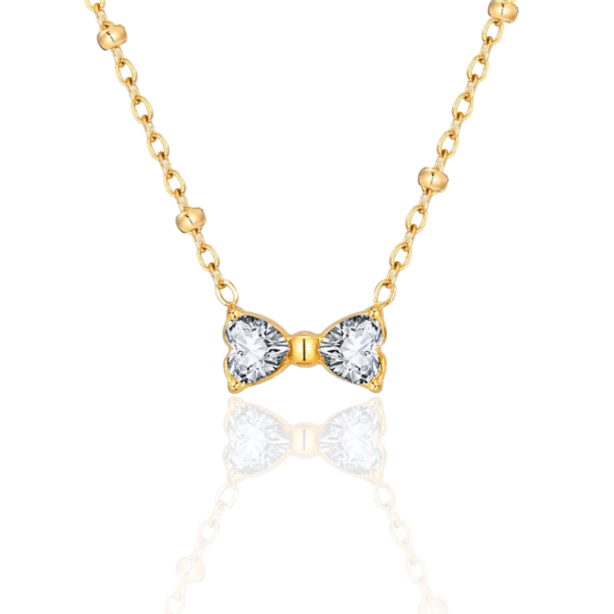 Crystal Bow Necklace - Sono Chic