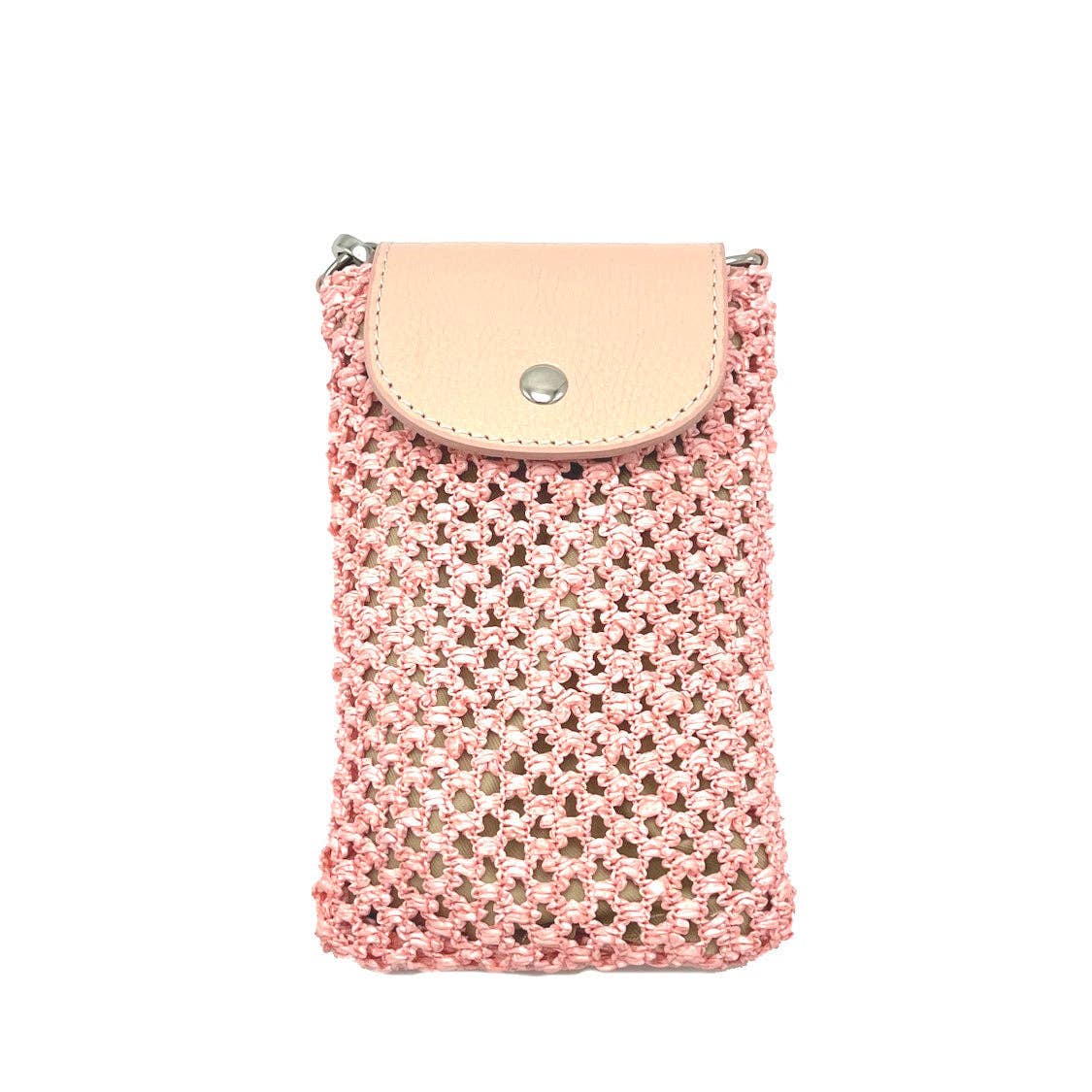 Leather & Straw Phone Bag - Sono Chic